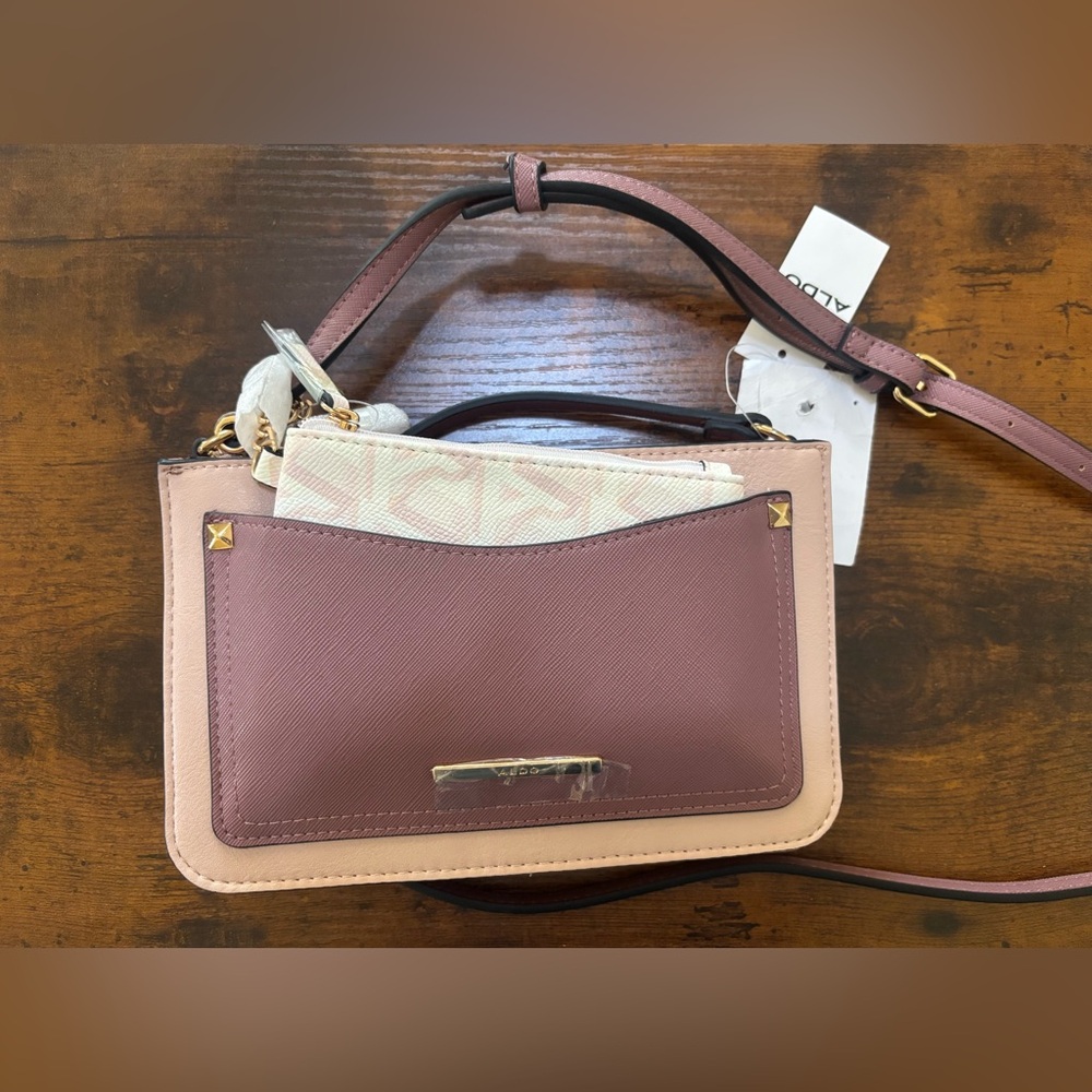 Aldo Pink Crossbody Bag & wristlet set NWT - Picture 2 of 4